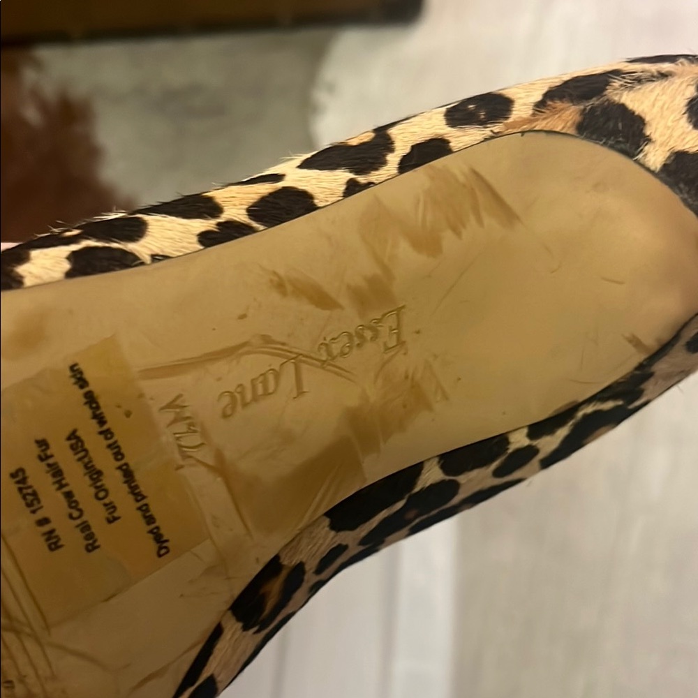 Essex Lane Brown and Black Mules with Leopard Print - Picture 7 of 7